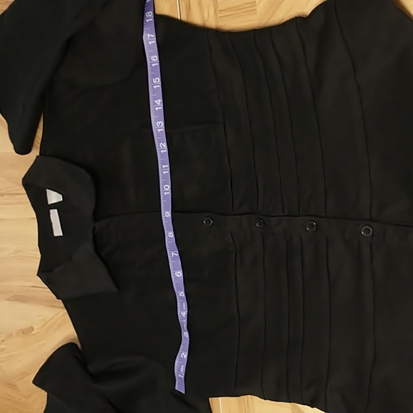 Spiegel Black Fit & Flare Tuxedo Blazer Top 10 - Picture 5 of 13